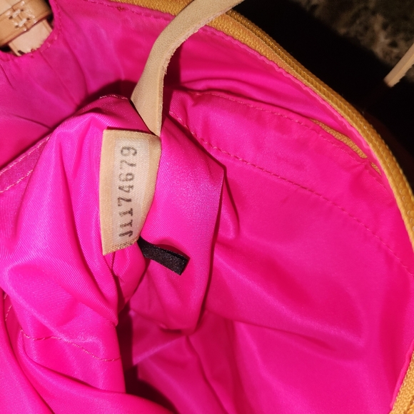 DOONEY & BOURKE Yellow Fabric Hobo Handbag Purse - Picture 10 of 11